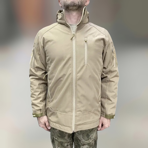 Куртка тактична WOLFTRAP Softshell, колір Койот, розмір XL, чоловіча зимова куртка софтшелл для військових - зображення 1