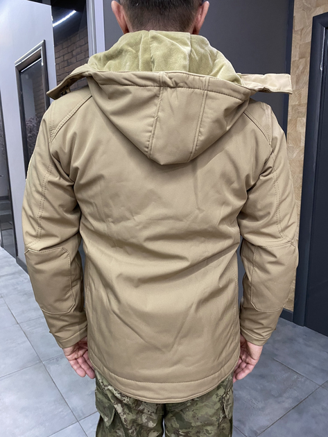 Куртка тактична WOLFTRAP Softshell, колір Койот, розмір XL, чоловіча зимова куртка софтшелл для військових - зображення 2