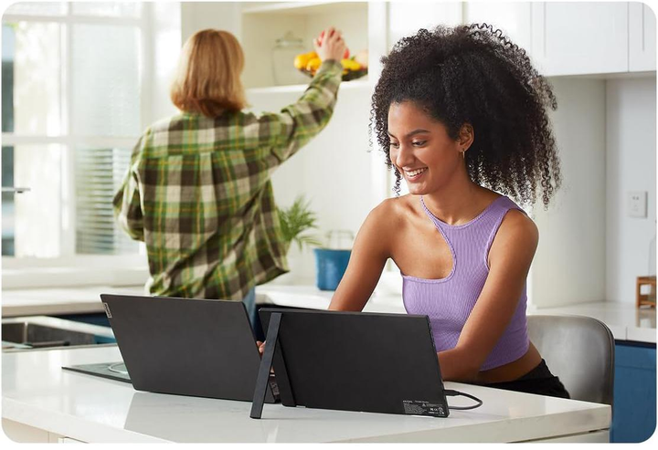 Портативный монитор ARZOPA 16,1" sRGB, 1920×1080 FHD IPS, поддержкой HDMI/Type-C/USB-C, игровой экран Eye-Care, для ноутбука/ПК/Mac/PS3/4/5/Xbox [Класс энергоэффективности A] - изображение 2