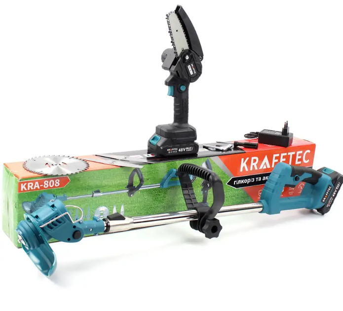 Триммер для травы и кустов + Цепная пила 4inch Krafftec – купить онлайн ...