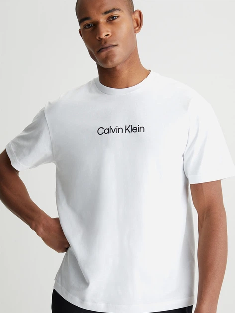 Футболка бавовняна чоловіча Calvin Klein K10K111346YAF XL Біла (8720107899827) - зображення 7