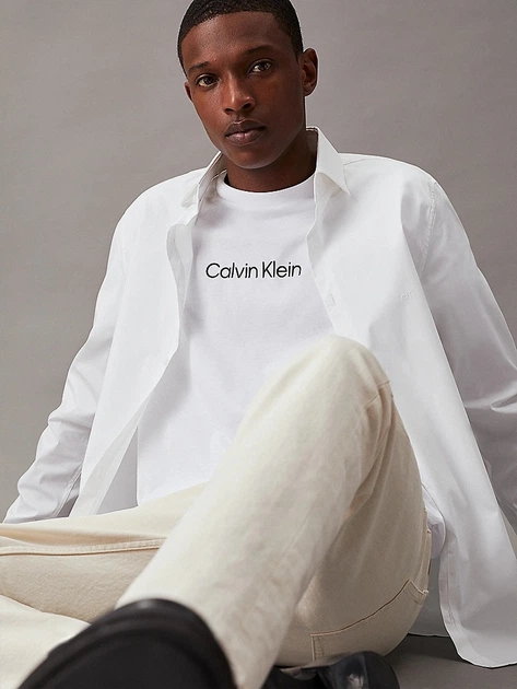 Футболка бавовняна чоловіча Calvin Klein K10K111346YAF 2XL Біла (8720107899834) - зображення 6
