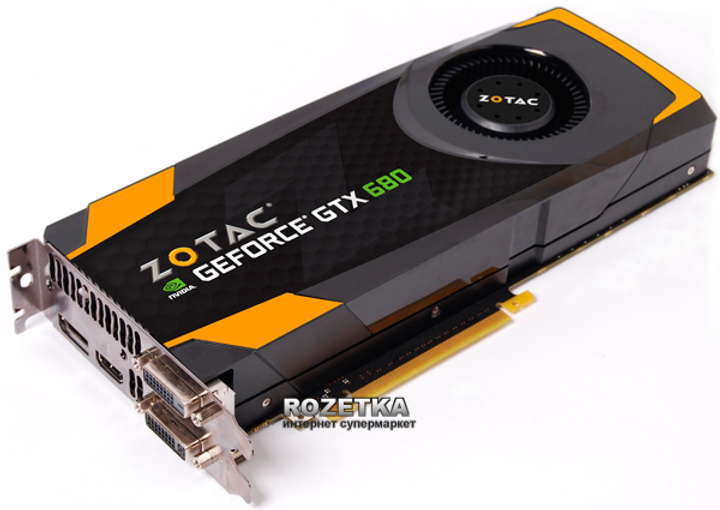 Видеокарта Zotac PCI-Ex GeForce GTX 680 2048MB GDDR5 (256bit) (1006/ ...