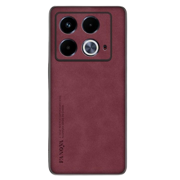 Шкіряний чохол - накладка Fanoya для Infinix Note 40 burgundy - Фото 1 Шкіряний чохол - накладка Fanoya для Infinix Note 40 burgundy - зображення 1