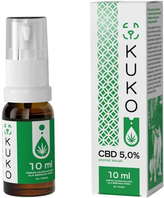 Olej konopny dla zwierząt KUKO Yango CBD 5% 10 ml o aromacie kaczki (5904194064129) - obraz 1