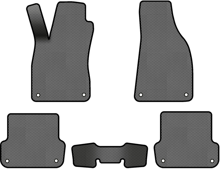 Акція на EVA килимки EVAtech в салон авто для Audi A4 (B7) AT 2004-2008 3 покоління Sedan EU 5 шт Grey/Black від Rozetka