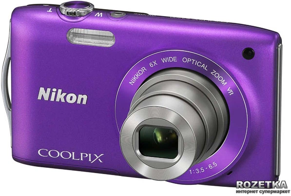 Фотоапарат Nikon Coolpix S3300 Purple купити на ROZETKA | Чудова