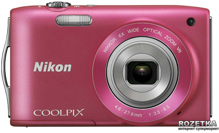 Фотоаппарат Nikon Coolpix S3300 Pink купить на ROZETKA | Отличная цена ...