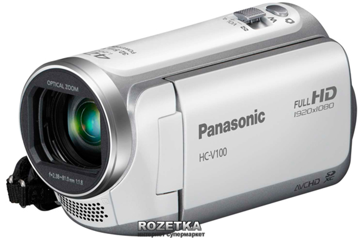 Відеокамера Panasonic HC-V100 White – фото, відгуки, характеристики в ...