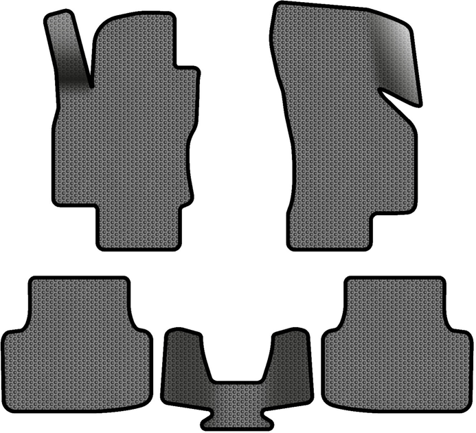 Акція на EVA килимки EVAtech в салон авто для Skoda Octavia A7 AT 2013-2020 3 покоління Liftback EU 5 шт Grey/Black від Rozetka