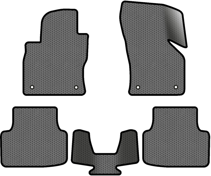 Акція на EVA килимки EVAtech в салон авто для Skoda Octavia A7 AT 2013-2020 3 покоління Liftback EU 5 шт Grey/Black від Rozetka