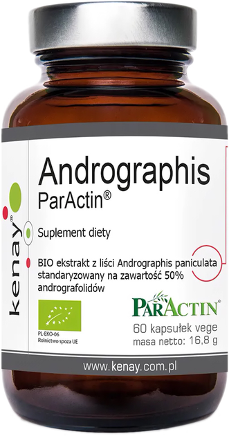 Дієтична добавка Kenay Andrographis ParActin bio 60 капсул (5900672154535) - зображення 1