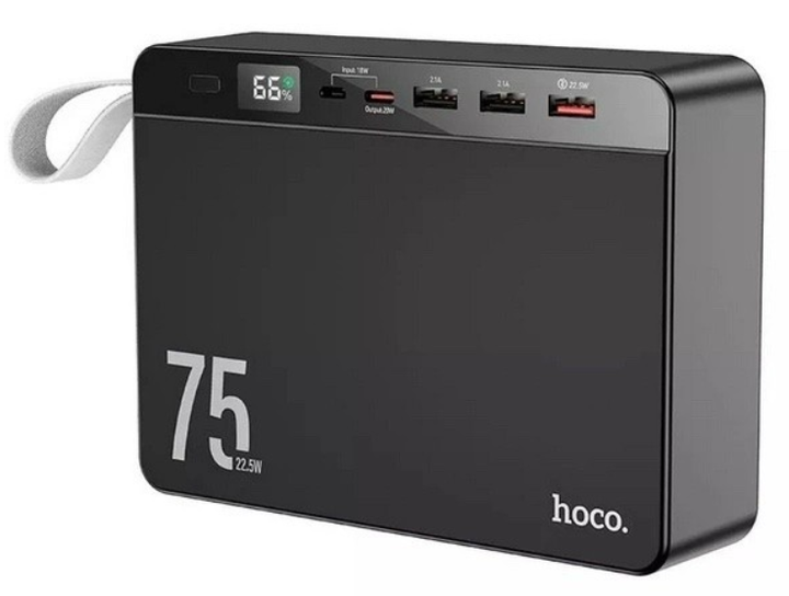 Повербанк повышенной емкости Power Bank Hoco J94 Overlord 22.5W 75000 mAh с быстрой зарядкой для смартфонов мощный повербанк для роутера - Фото 2 Повербанк повышенной емкости Power Bank Hoco J94 Overlord 22.5W 75000 mAh с быстрой зарядкой для смартфонов мощный повербанк для роутера - изображение 2