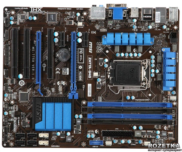 Материнская плата MSI ZH77A-G43 (s1155, Intel H77, PCI-Ex16