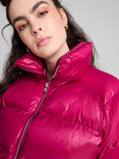 Куртка зимова жіноча Puma Shiny Puffer Jacket 62651445 XS Малинова (4067981420629) - зображення 5