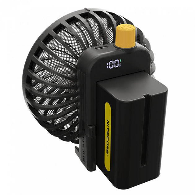 Портативний вентилятор для фотостудії Nitecore CW10 (від акумулятора NP-F, мережі чи повербанка, USB Type-C) - зображення 2