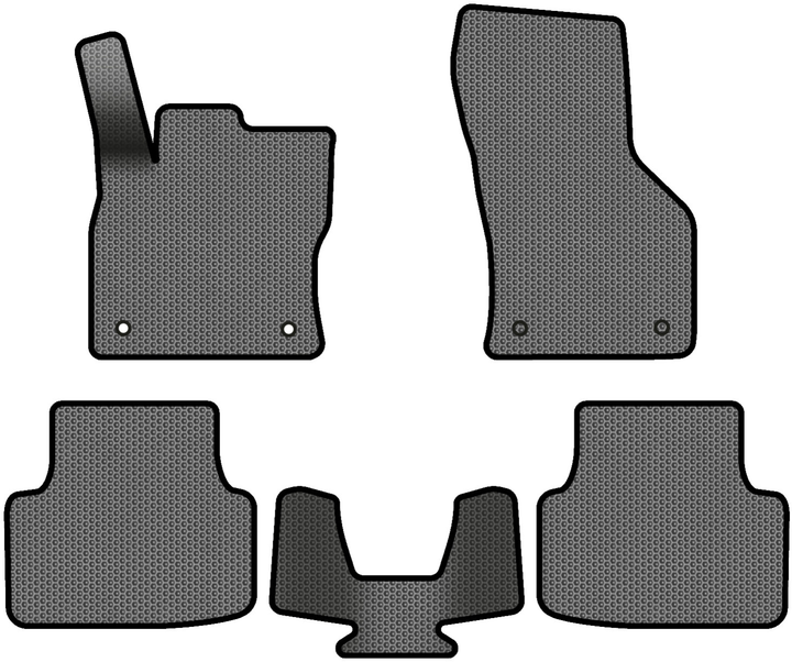 Акція на EVA килимки EVAtech в салон авто для Skoda Octavia A7 MT 2013-2020 3 покоління Combi EU 5 шт Grey/Black від Rozetka