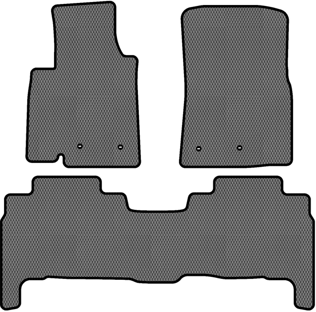 Акція на EVA килимки EVAtech в салон авто для Toyota Land Cruiser (200) 7 seats Restyling 2013-2021 1 покоління SUV EU 3 шт Grey/Black від Rozetka