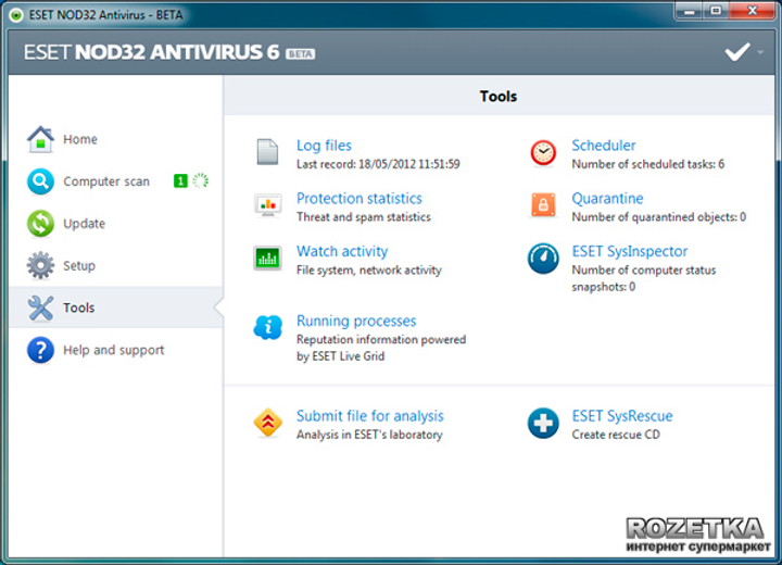 Антивирус ESET NOD32 Antivirus 6 на 12 месяцев, для 2 ПК Коробочная ...