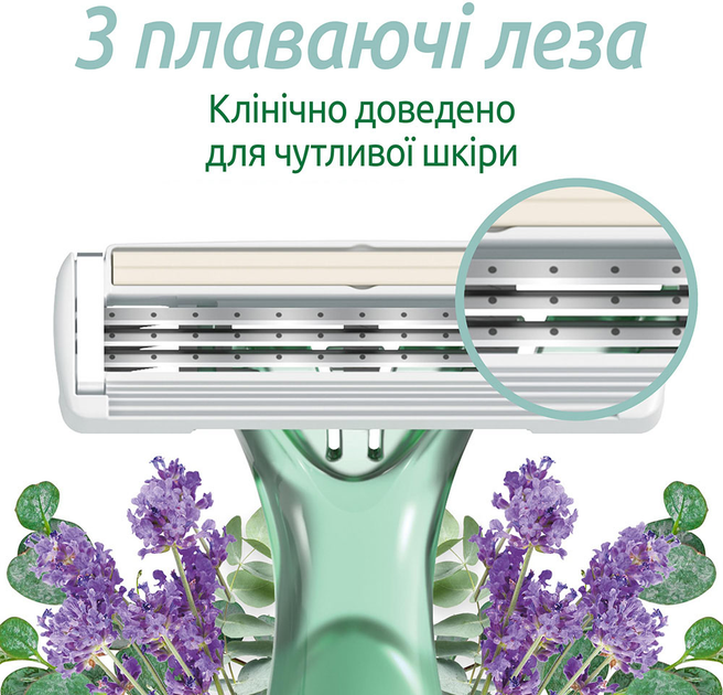 Набір бритв без змінних катриджів BIC Soleil Escape Lavanda 3 шт (3086123710856) - зображення 4