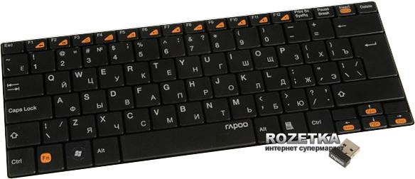 Rapoo E9050 2.4G Wireless Ultra-Slim Keyboard Black - изображение 1