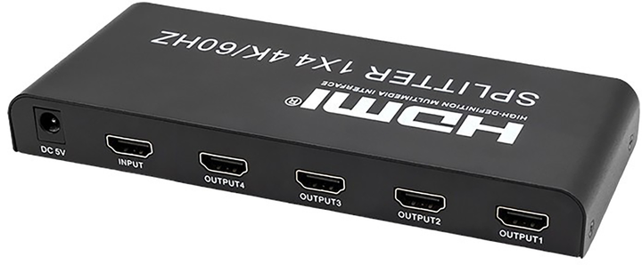 Rozdzielacz Qoltec Splitter 4 x HDMI 4K x 2K aktywny (5901878517995) - obraz 2