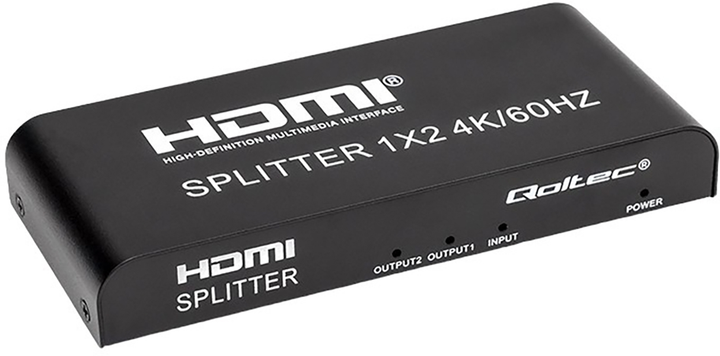 Розгалужувач Qoltec Splitter 2 x HDMI 4K x 2K активний (5901878517971) - зображення 1