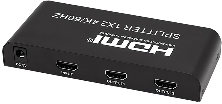 Розгалужувач Qoltec Splitter 2 x HDMI 4K x 2K активний (5901878517971) - зображення 2