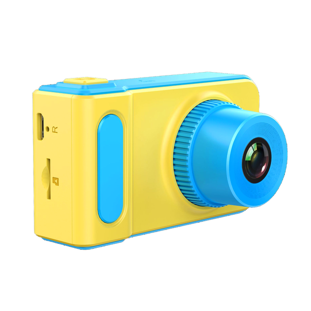 Дитячий цифровий фотоапарат протиударний Smart Kids Camera V7 Фотокамера з дисплеєм, відео записом та іграми Жовтий/Блакитний+Карта 16Гб - зображення 4