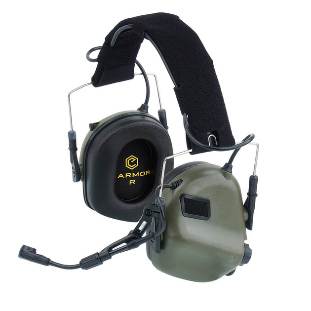 Активные защитные наушники Earmor M32 (FG) Olive с гарнитурой (EM-M32-M3-OL) - изображение 1