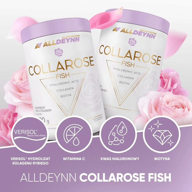 Suplement diety AllNutrition Alldeynn Collarose Fish pomarańcza 150 g (5902837746593) - obraz 2