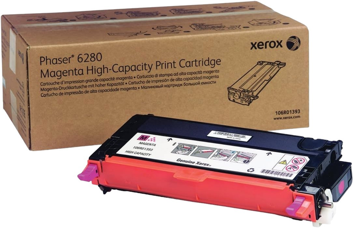 Toner Xerox High Capacity Print Cartridge Phaser 6280 106R01393 Magenta - obraz 1