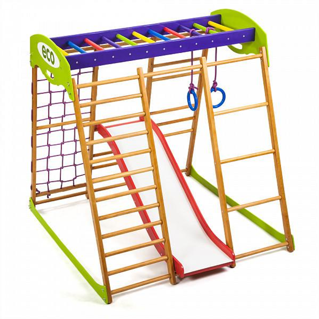 Детский спортивный комплекс для квартиры SportBaby Карамелька Plus 1 (karamelka-Plus-1-4) - изображение 1