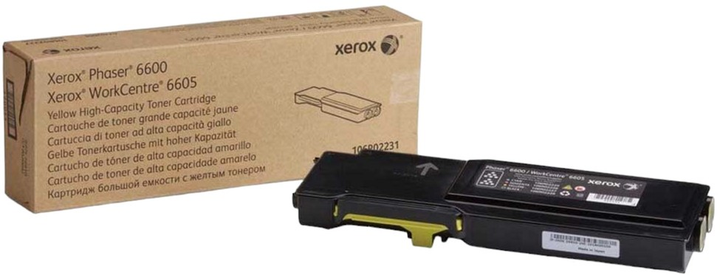 Toner Xerox High Capacity Print Cartridge Phaser 6600/WC6605 106R02231 Yellow - obraz 1