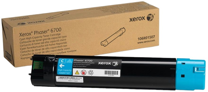 Тонер-картридж Xerox Phaser 6700 High Capacity 106R01507 Cyan - зображення 1