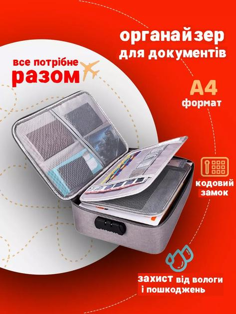 Сумка органайзер для документов гаджетов с кодовым замком дорожный кейс ...