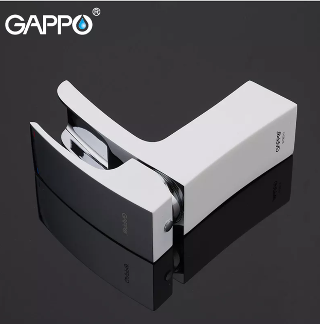 Смеситель для умывальника GAPPO G1007-30, белый/хром - изображение 3