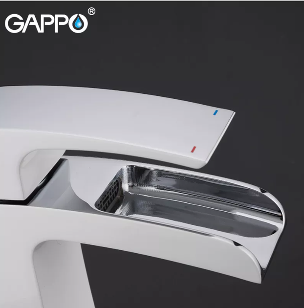 Смеситель для умывальника GAPPO G1007-30, белый/хром - изображение 4