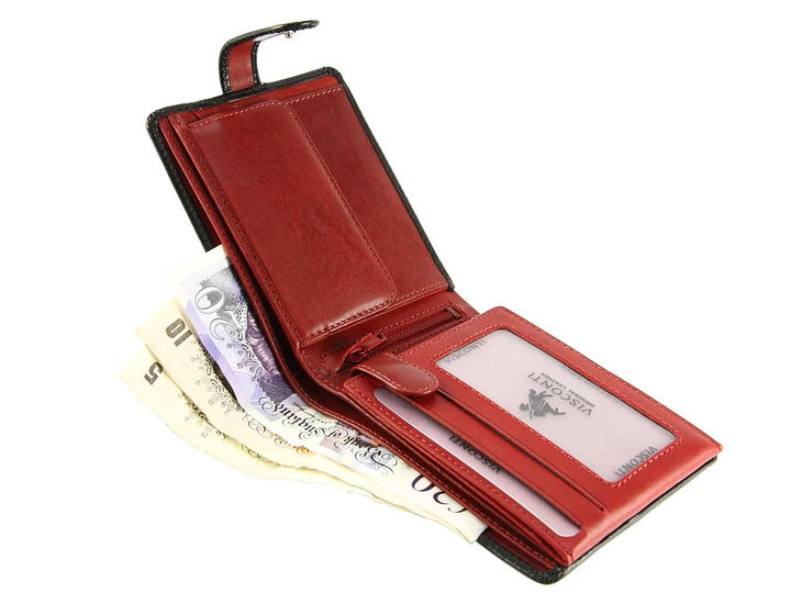 Кошелек мужской Visconti TR35 Atlantis c RFID (Black Red) - Фото 9 Кошелек мужской Visconti TR35 Atlantis c RFID (Black Red) - изображение 9