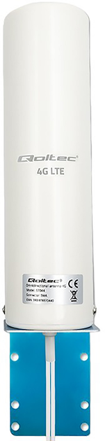 Antena dookólna Qoltec 4G LTE 5dBi DUAL White (5901878570440) - obraz 1