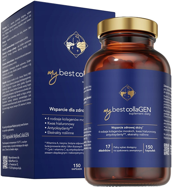 Дієтична добавка MyBestPharm MyBestCollaGEN 150 капсул (5904013745048) - зображення 1