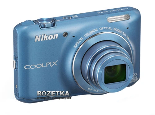 Фотоапарат Nikon Coolpix S6400 Blue купити на ROZETKA | Чудова