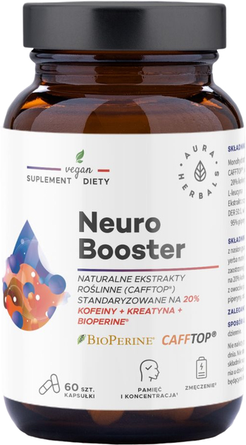 Suplement diety Aura Herbals Neuro Booster 60 kapsułek (5902479614182) - obraz 1