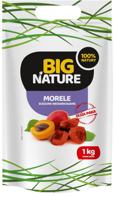 Morele suszone niesiarkowane Big Nature 1 kg (5903293144244) - obraz 1