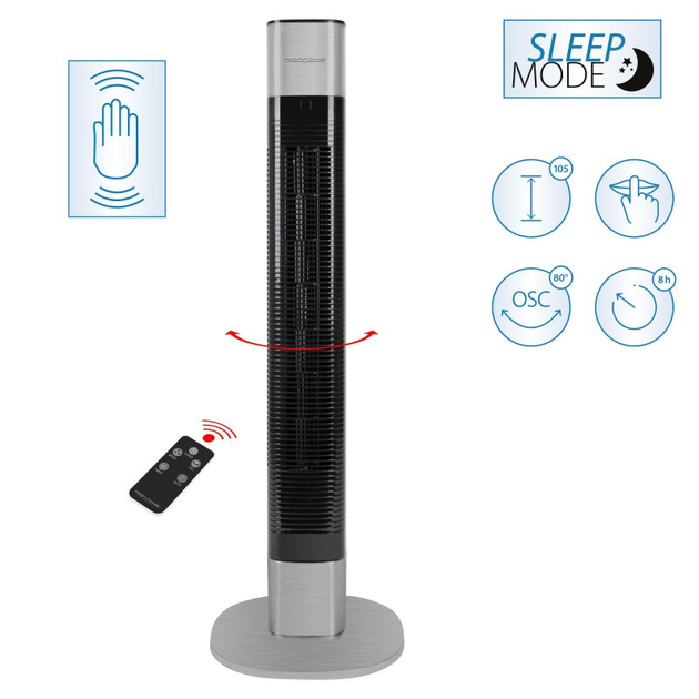 Вентилятор колонний ProfiCare Tower Fan 105 см, 50 Вт з тихою роботою та пультом ДК (PC-TVL 3068) - зображення 7