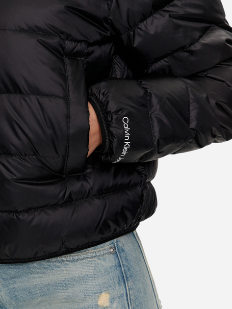 Пуховик короткий жіночий Calvin Klein Jeans J20J222585-0GO L Чорний (8720639177004) - зображення 5