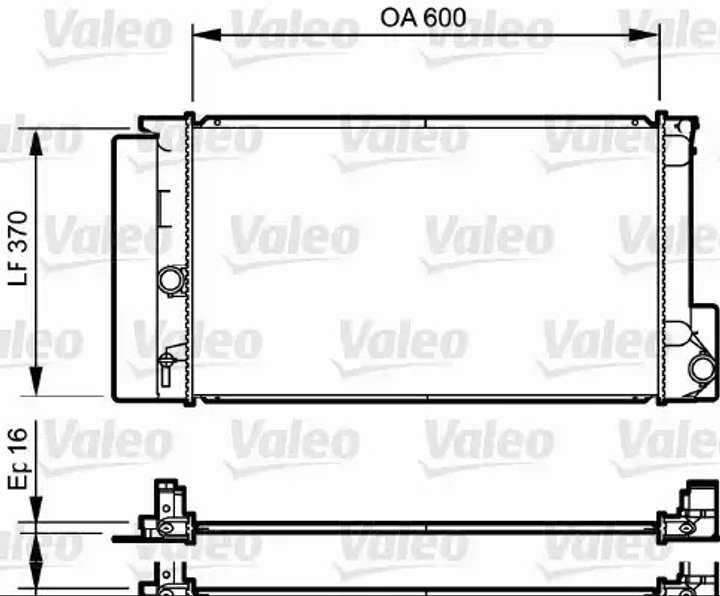 Радіатор охолодження двигуна TOYOTA COROLLA, VALEO (735250) - зображення 1