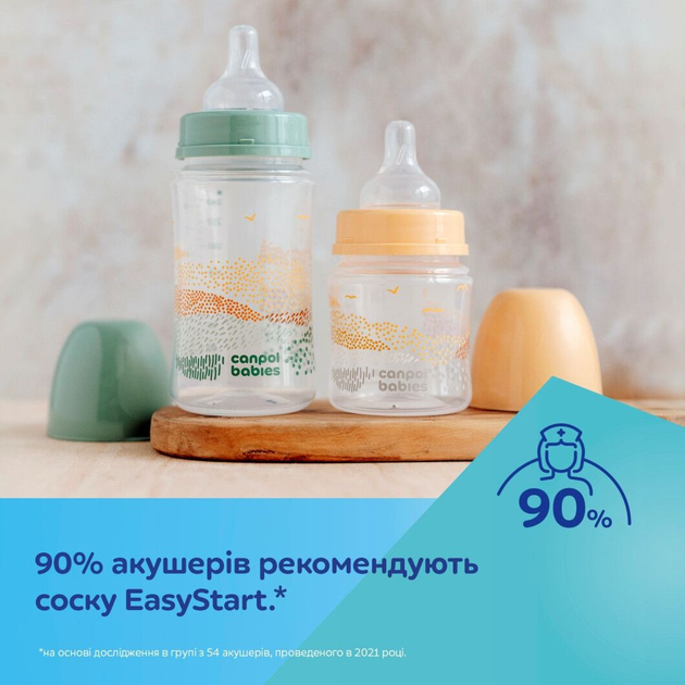 Canpol babies Пляшка антиколікова з широким отвором 240 мл Easystart MOUNTAINS - бежева 35/243_bei 5901691888012 - зображення 9