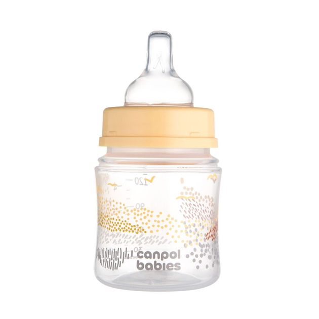 Canpol babies Пляшка антиколікова з широким отвором 120 мл Easystart MOUNTAINS - бежева 35/242_bei 5901691887992 - изображение 2