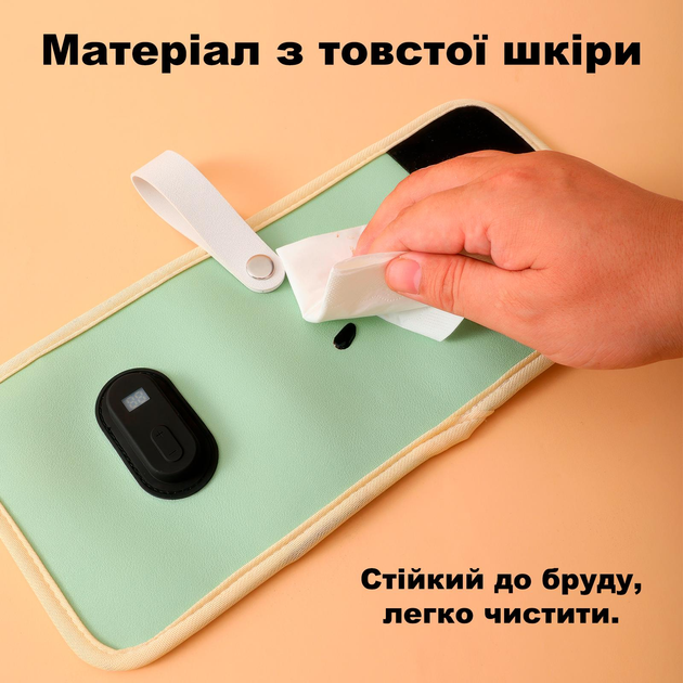 Підігрівач та термочохол для пляшечок з цифровим контролем температури та живленням від USB або павербанк зелений (2138) - зображення 4